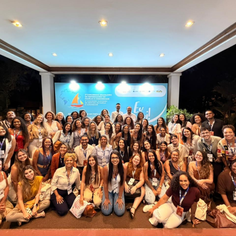 Residentes reunidos no evento