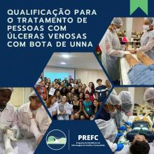 Qualificação para o tratamento de pessoas com úlceras venosas com bandagem inelástica de pasta de Unna (bota de Unna):