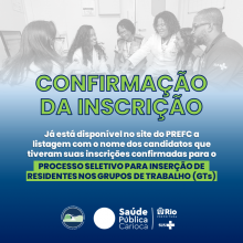 CARD CONFIRMAÇÃO DE INSCRIÇÃO